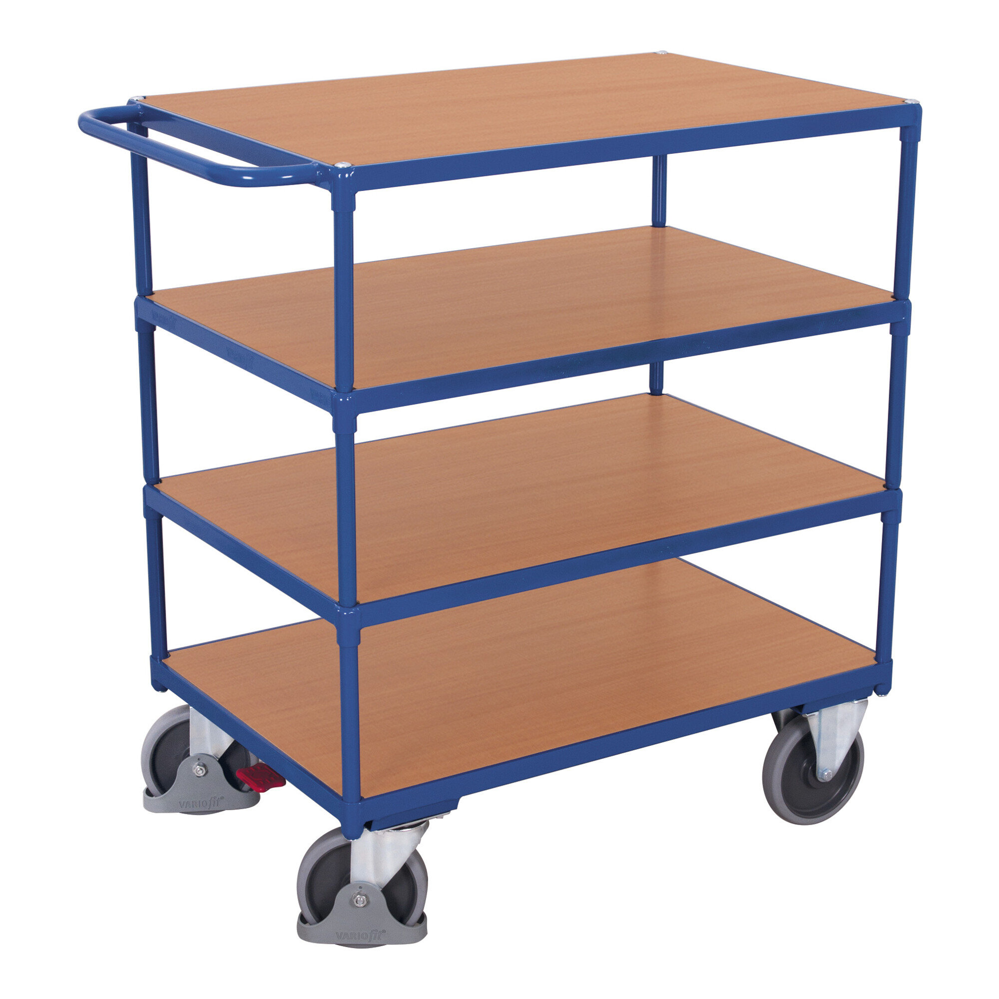 VARIOfit Schwerer Tischwagen mit 4 Ladeflächen 1.200 x 800 mm ; Cordes