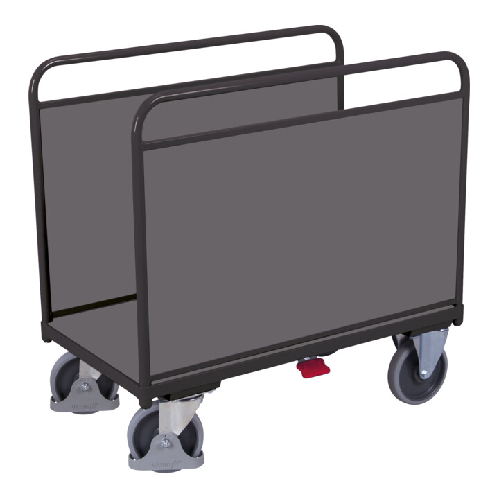 VARIOfit Seitenbügelwagen mit Holzwänden RAL 7016 anthrazitgrau