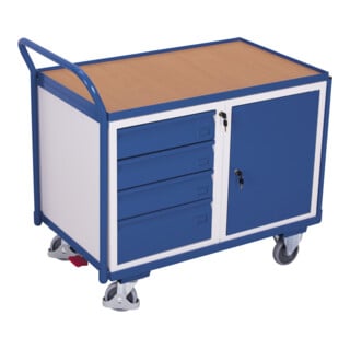 VARIOfit Servante d’atelier avec 1 plateau, 1 armoire et 4 tiroirs