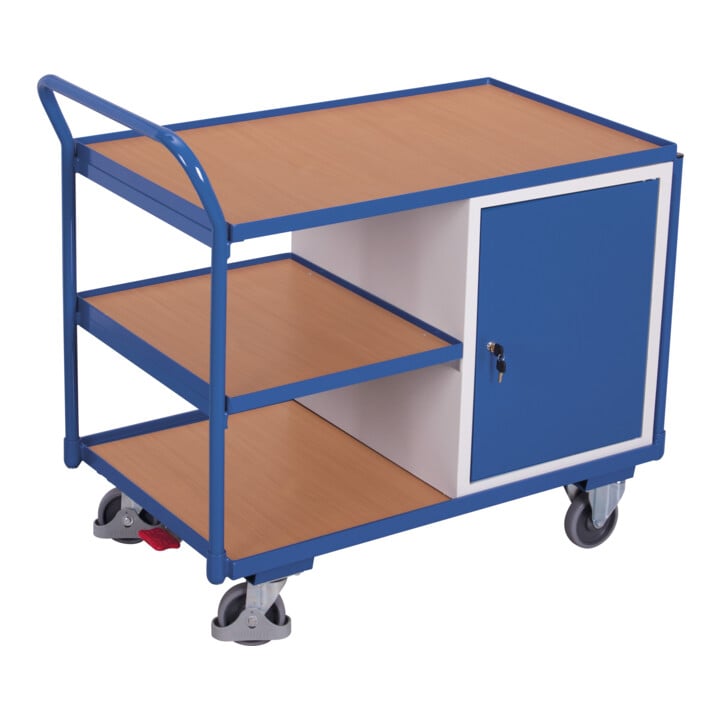 VARIOfit Servante d’atelier avec 3 plateaux et 1 armoire