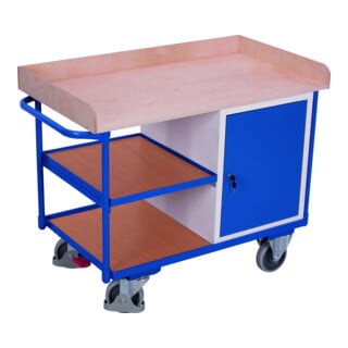 VARIOfit Servante d’atelier avec 3 plateaux, plateau inclus, 1 armoire