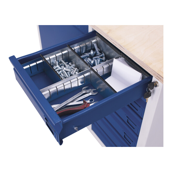 VARIOfit Servante d’atelier avec 6 tiroirs et rebord