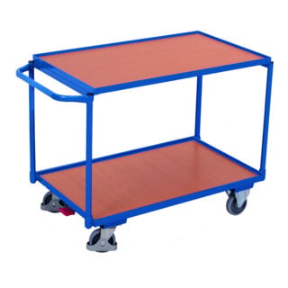 VARIOfit Tischwagen mit 2 Ladeflächen, Schiebegriff waagerecht
