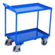 VARIOfit Tischwagen mit 2 Ladeflächen 845 x 495 mm Schiebegriff nach oben gerichtet