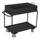 VARIOfit Tischwagen mit 2 Ladeflächen abnehmbare Wanne RAL 7016