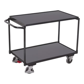 VARIOfit Tischwagen mit 2 Ladeflächen RAL 7016