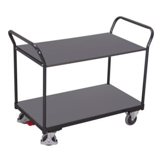 VarioFit Tischwagen mit 2 Ladeflächen RAL 7016