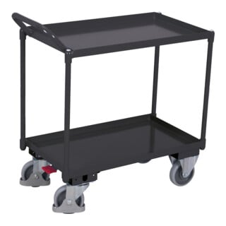 VARIOfit Tischwagen mit 2 Ladeflächen RAL 7016