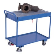 VARIOfit Tischwagen mit 2 Ladeflächen und Gitterrost-5