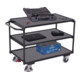 VarioFit Tischwagen mit 3 Ladeflächen RAL 7016