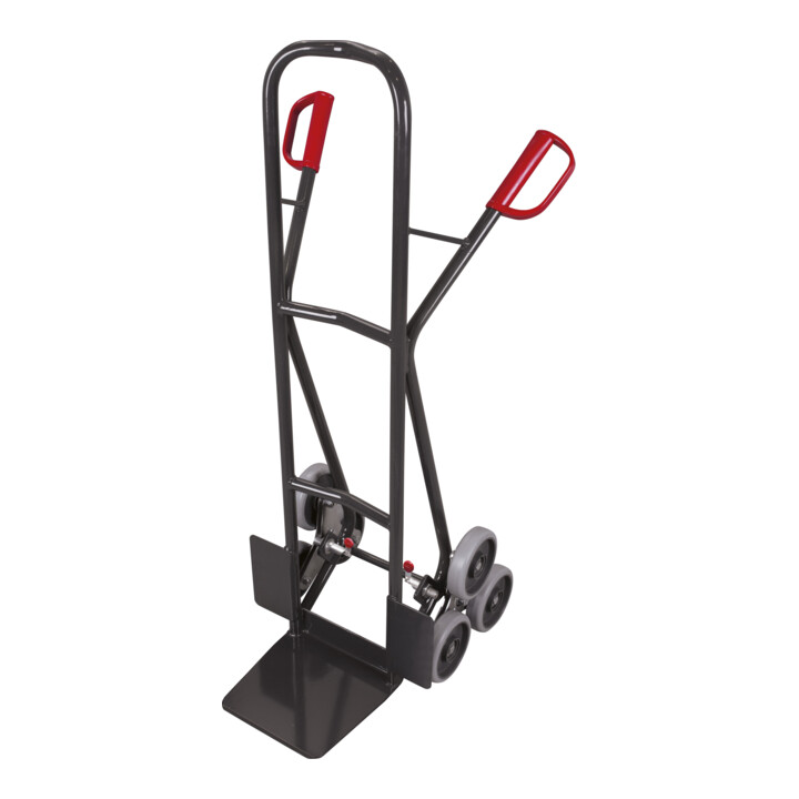 VARIOfit Treppenkarre mit 2 dreiarmigen Radsternen RAL 7016 anthrazitgrau
