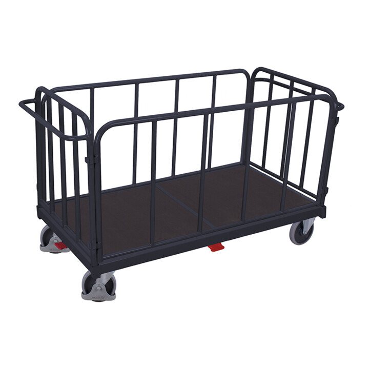 VARIOfit Vierwandwagen mit senkrechten Streben RAL 7016