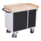 VARIOfit Werkstattwagen mit 4 Schubladen und Rand RAL 7016