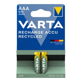 Varta Accu Rechargeable Recycled AAA 1,2V/800mAh/NiMH 56813 Bli.2