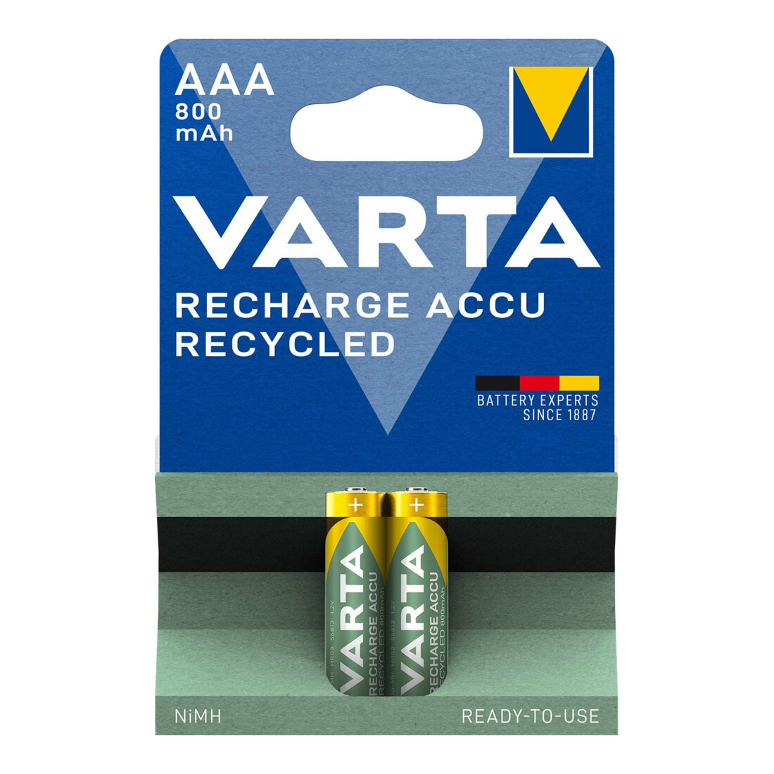 Varta Accu Rechargeable Recycled AAA 1,2V/800mAh/NiMH 56813 Bli.2