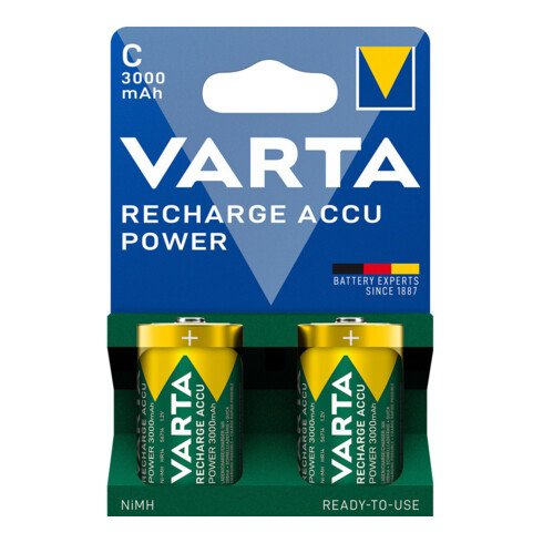Varta Akku RECH.ACCU C 2er Blister NiMH Kapazität 3000 mAh