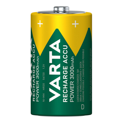 Varta Akku RECH.ACCU D 2er Blister NiMH Kapazität 3000 mAh