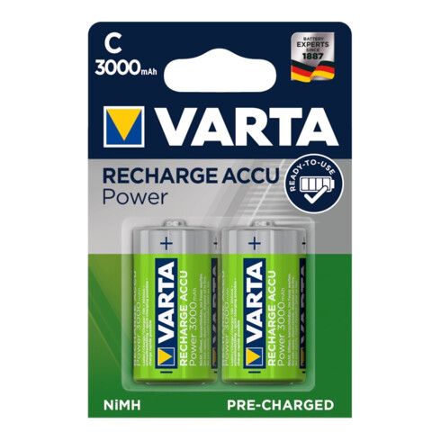 Varta Akkuzelle 1,2 V 3000 mAh R14-C-Baby HR14 2