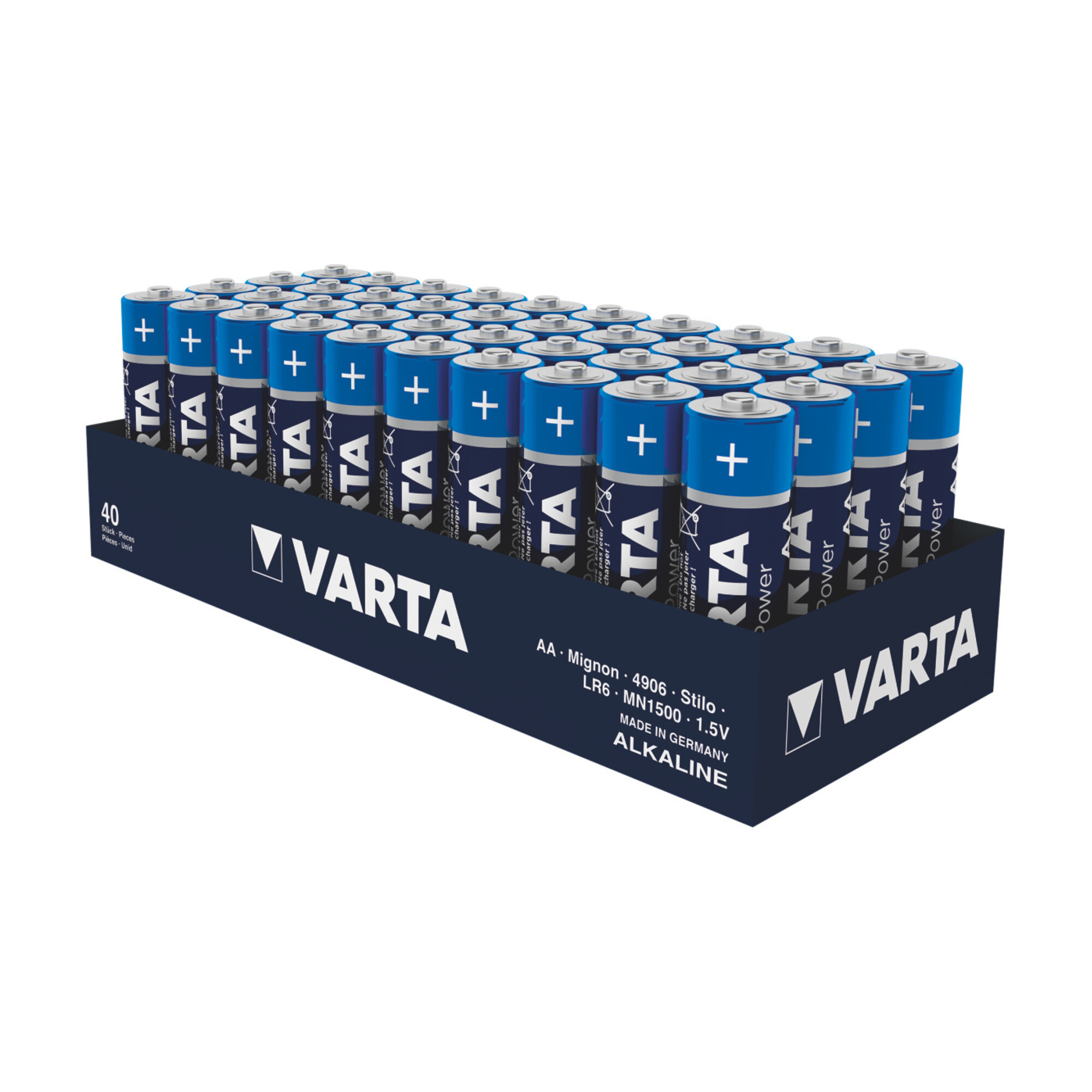 Varta Alkali-Mangan Batterien, Internationale Größe: LR6, 04906124354