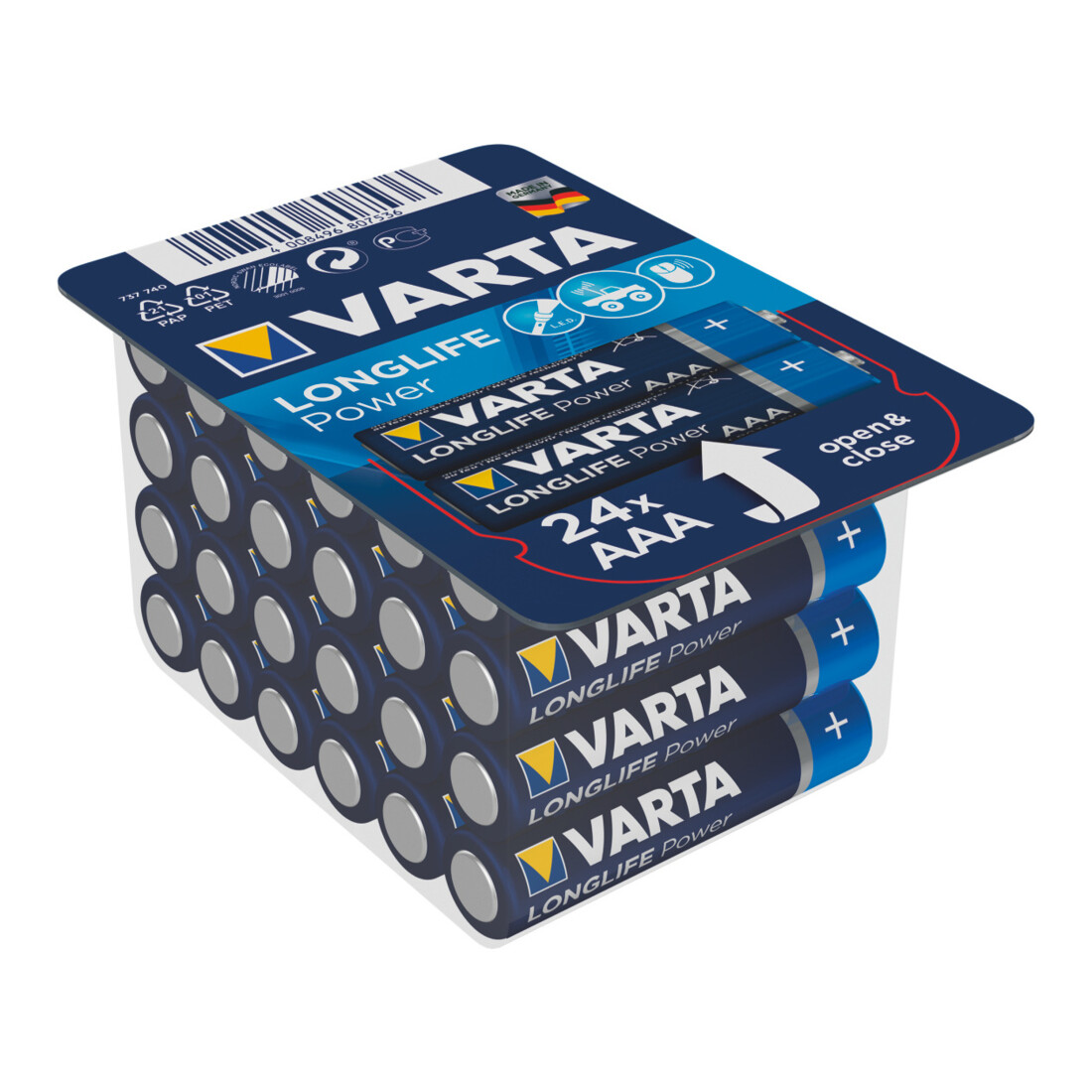 VARTA Batterie alcaline al manganese, Dim. internazionale: LR3