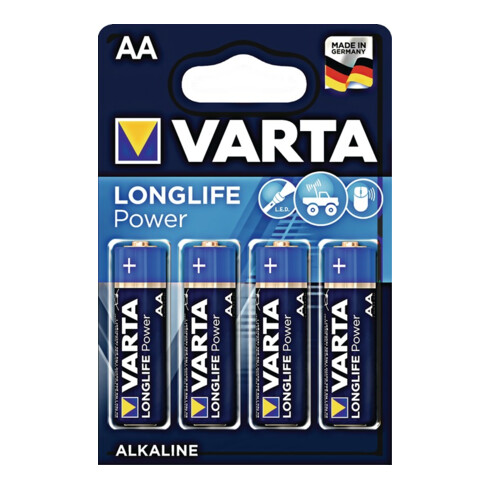 Varta Batterie Alkaline High Energy 1,5 V AA-AM3-Mignon 2960 mAh LR6 4906 4 St./Bl.