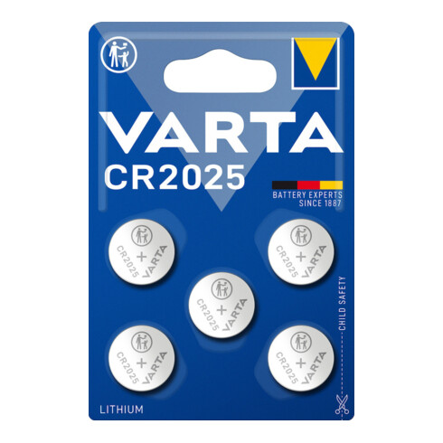 VARTA Batterie ELECTRO.CR2025 blister de 5 pièces
