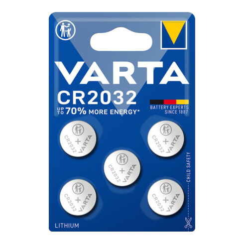 VARTA Batterie ELECTRO.CR2032 5er Blister