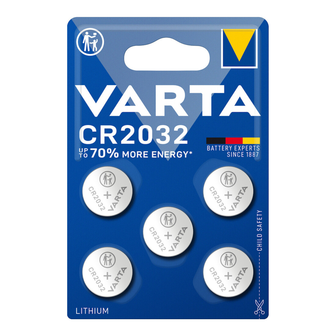 VARTA Batterie ELECTRO.CR2032 blister de 5 pièces
