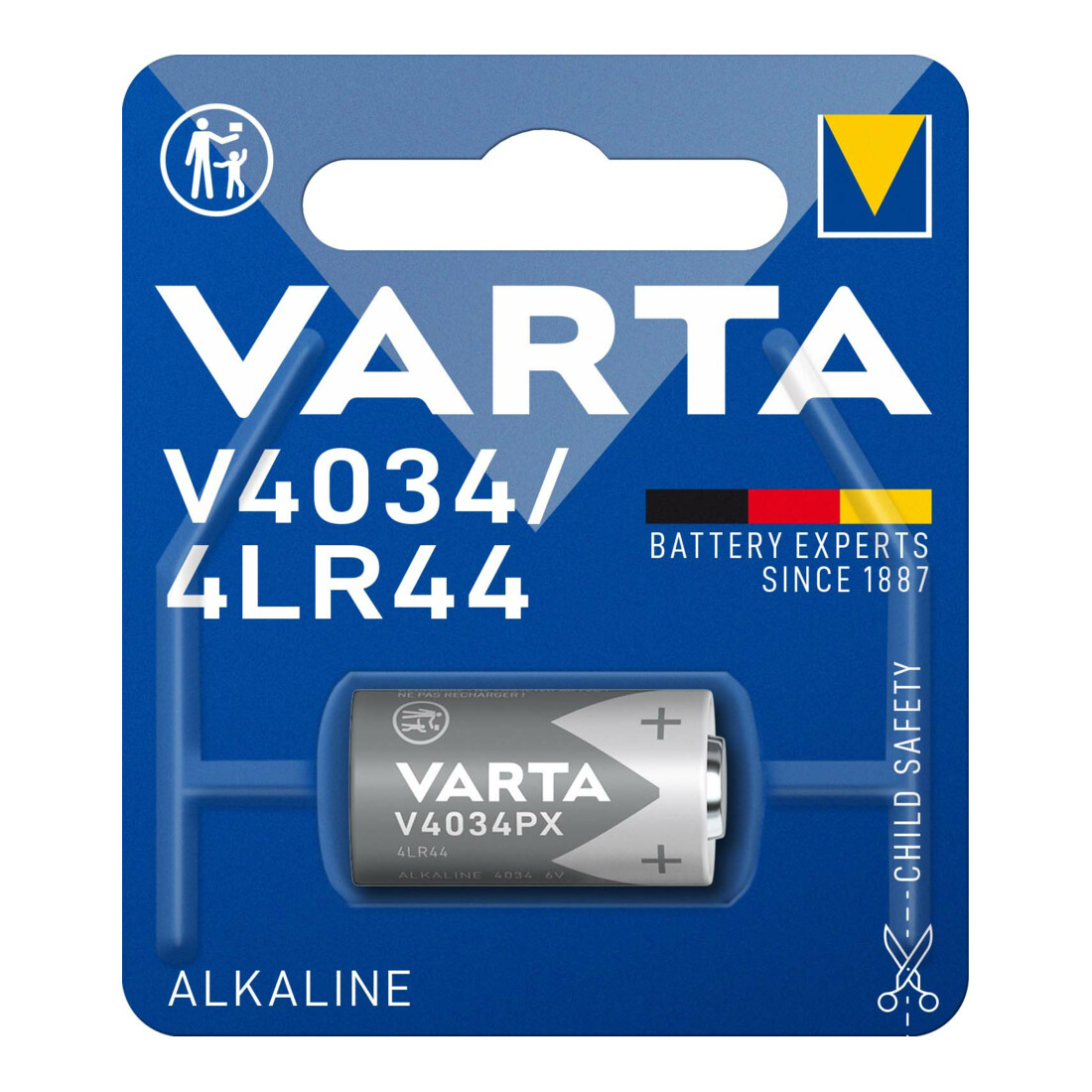 Varta Batterie Electronics 6,0 V/100 mAh/Alcaline V 4034 PX Bli.1