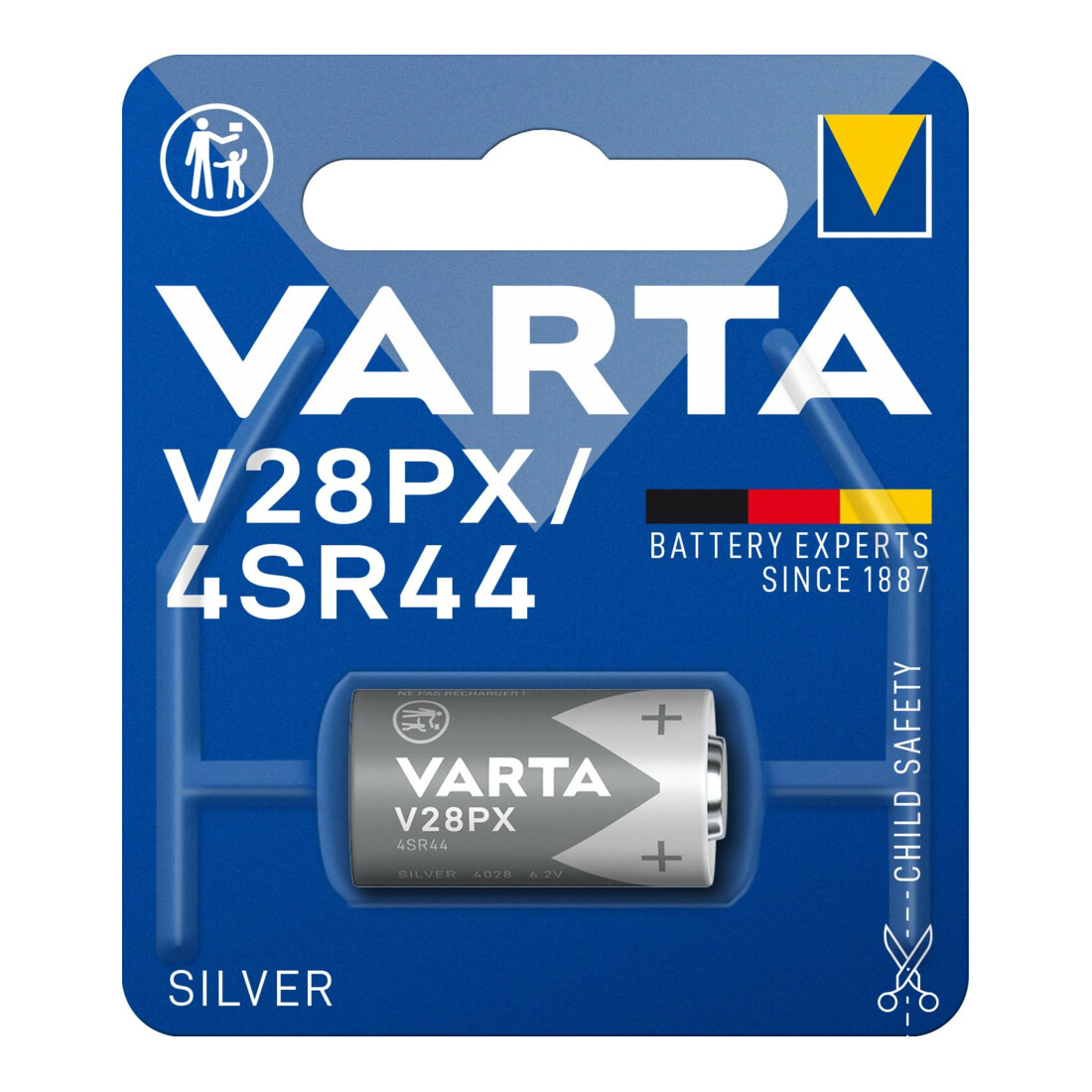 Varta Batterie Electronics 6,2 V/145 mAh/Argent V 28 PX Bli.1
