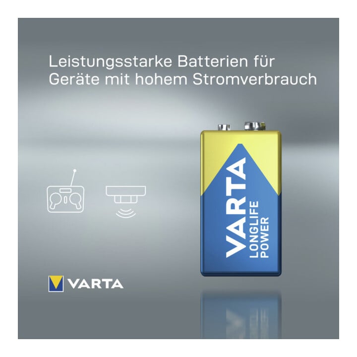 Varta Batterie High Energy 9V E-Block 550mAh V-ALK04922