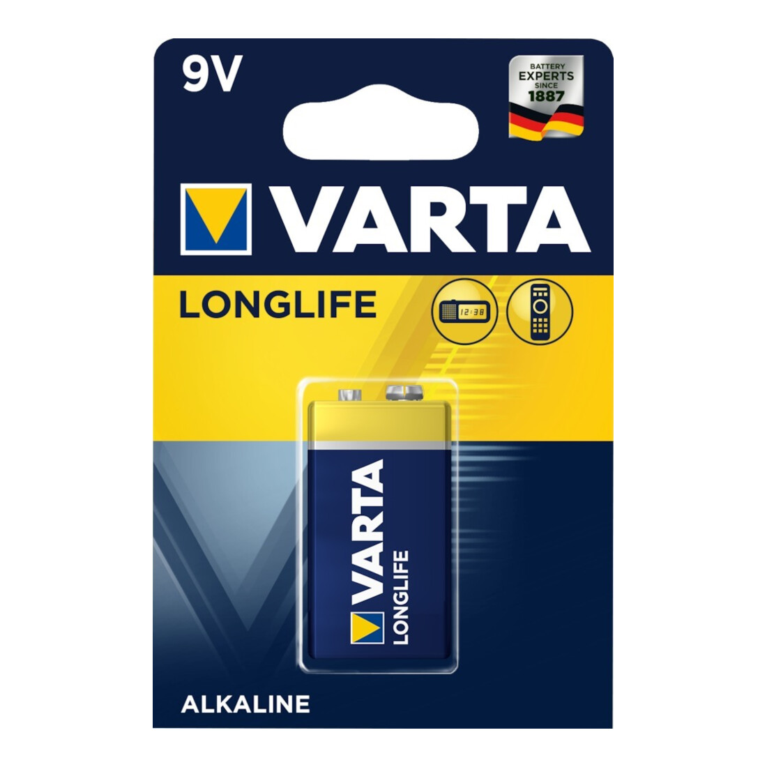 VARTA Batterie LONGLIFE 9V Bloc E, blister 1 pc.