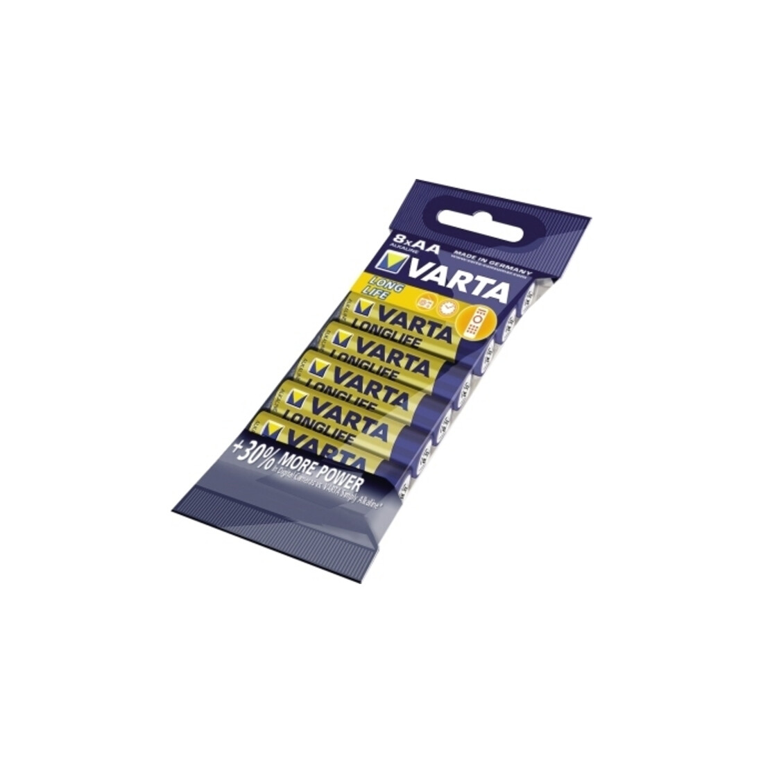VARTA Batterie LONGLIFE AA, 8 pièces en blister