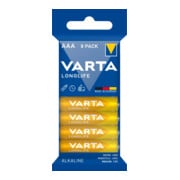 Varta Batterie Longlife AAA Micro, R3, Al-Mn 4103 Fol.8-1