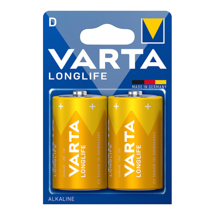 VARTA Batterie LONGLIFE D blister de 2 pièces