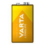 Varta Batterie Longlife E E-Block, 6LR61, Al-Mn 4122 Bli.1-5