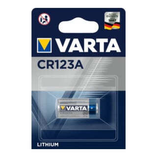 Varta Batterie Prof.Lithium 3 V CR123A 1480 mAh CR17345 6205 1 St./Bl.