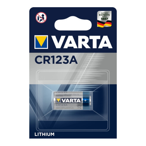 Varta Batterie Prof.Lithium 3 V CR123A 1480 mAh CR17345 6205 1 St./Bl.