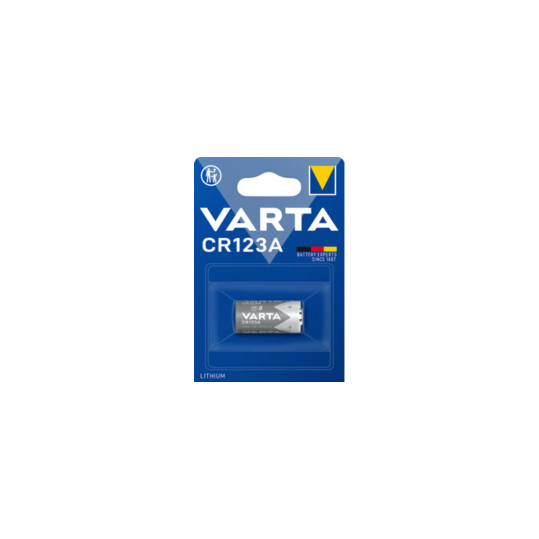 Varta Batterie Prof.Lithium 3 V CR123A 1480 mAh CR17345 6205 1 St./Bl.