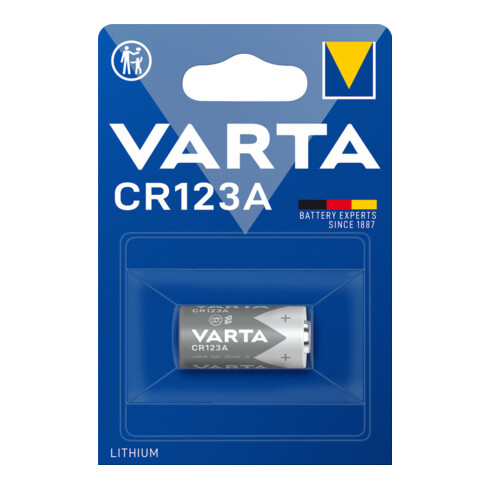 Varta Batterie Prof.Lithium 3 V CR123A 1480 mAh CR17345 6205 1 St./Bl.