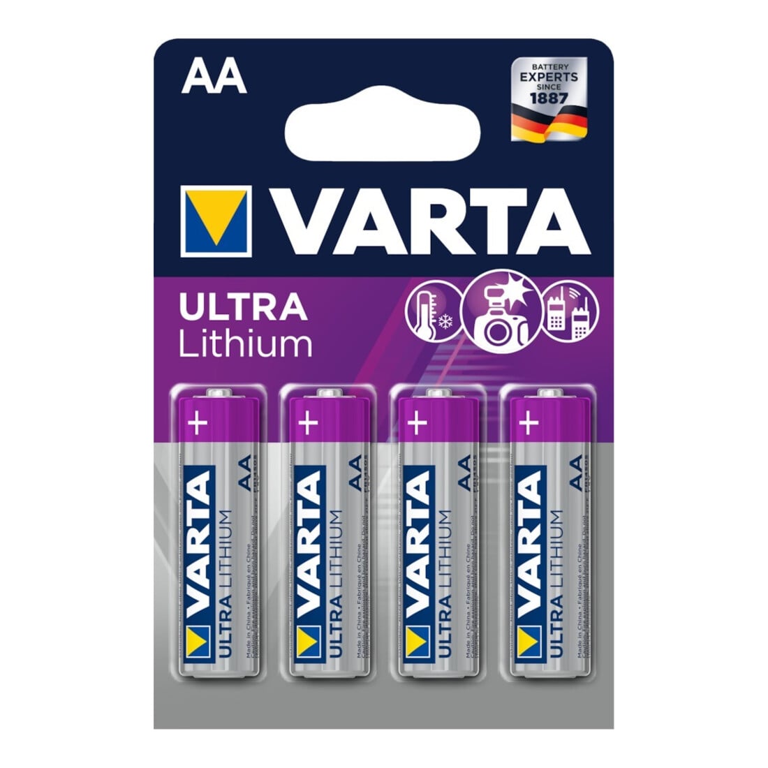 VARTA Batterie Professional Lithium AA blister de 4 pièces