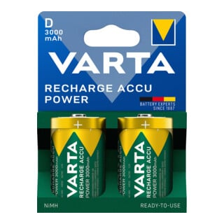 Varta Batterie rechargeable RECH.ACCU D 2 pcs blister NiMH capacité 3000 mAh