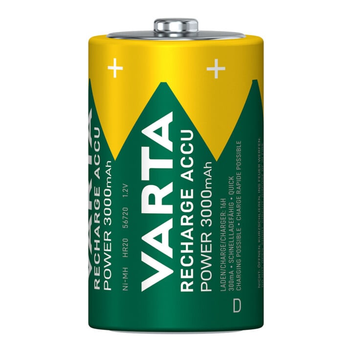 Varta Batterie rechargeable RECH.ACCU D 2 pcs blister NiMH capacité 3000 mAh