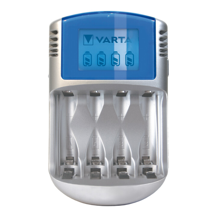 Varta Chargeur Varta LCD avec 4 piles AA+12V+USB 57070(4x5716)