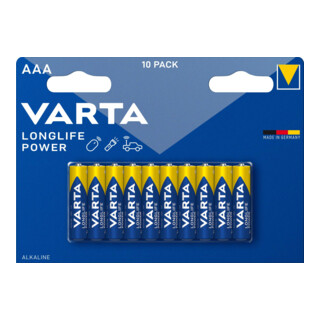 Varta Cons.Varta Batterie Longl.Power AAA Micro, R3, Al-Mn 4903 Bli.10