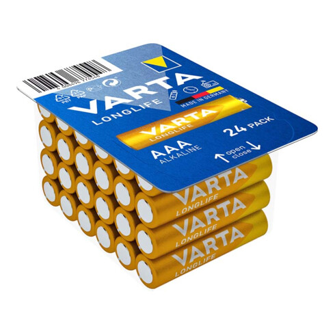 Varta Cons.Varta Batterie Longlife AAA Micro, R3, Al-Mn 4103 Tray 24