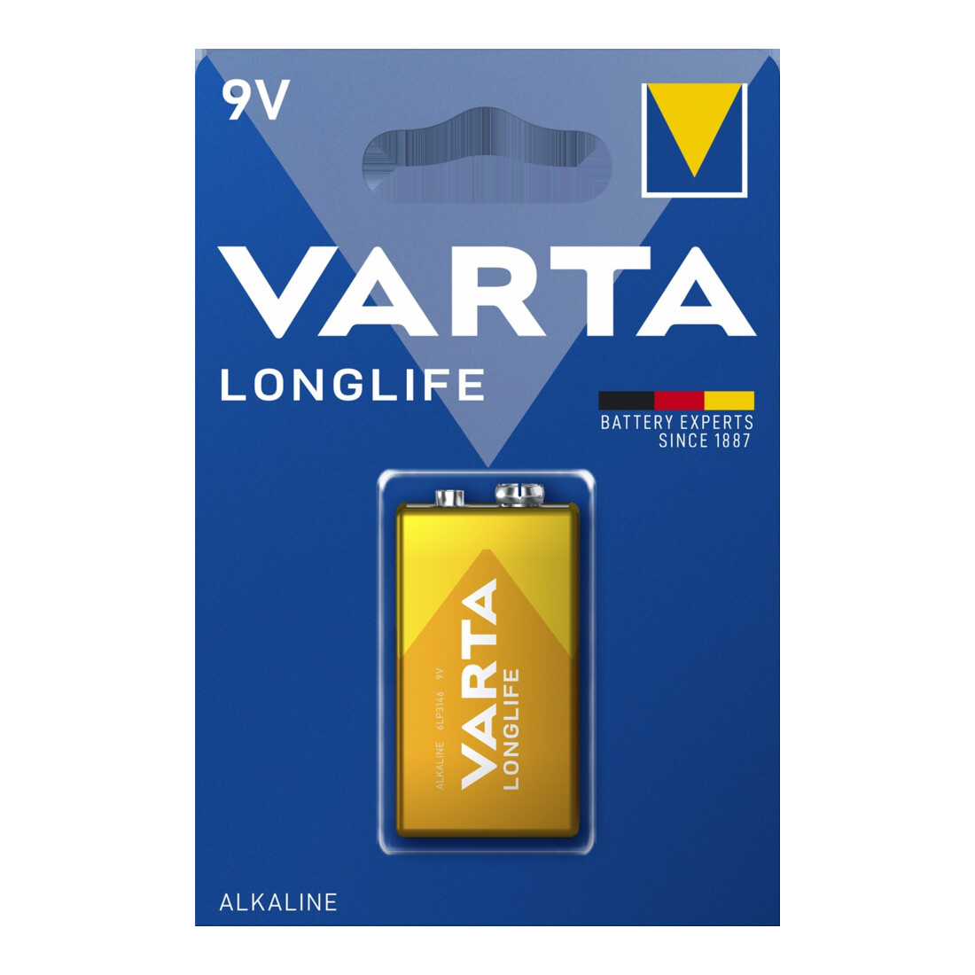 Varta Cons.Varta Batterie Longlife E E-Block, 6LR61,Al-Mn 4122 Bli.1