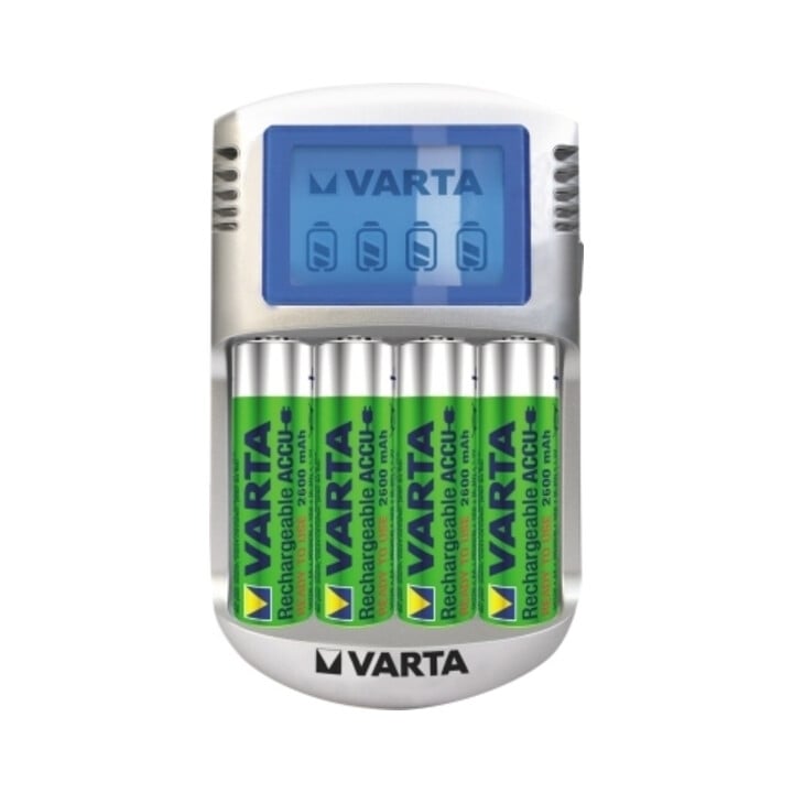 Varta Cons.Varta Ladegerät LCD Charger inkl.4AA+12V+USB 57070(4x5716)