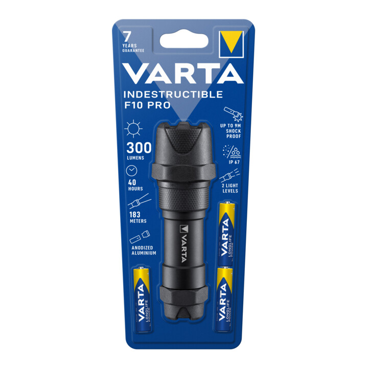 Varta Cons.Varta LED-Taschenlampe F10 Pro 3AAA m.Batt. IndestructibleF10Pro