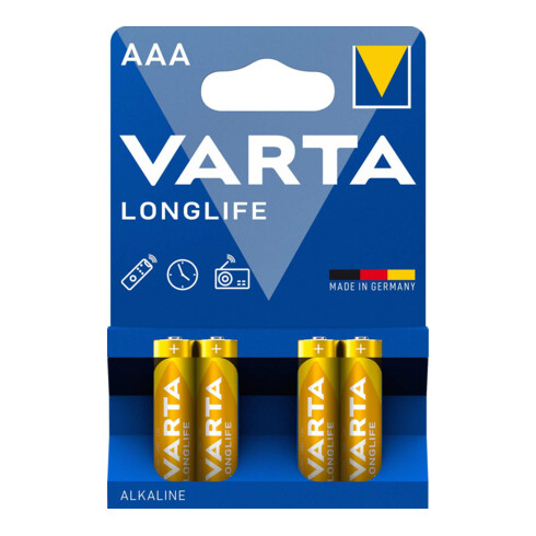 Varta Cons.Varta Longlife Micro 1,5/Al-Mn 4103 Blister 4